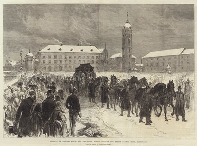 Funeral of Princess Alice, the Procession Passing Through the Ernest Ludwig Platz, Darmstadt by Sir John Charles Robinson